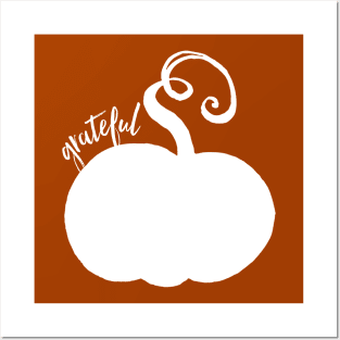 Grateful Fall Pumpkin Posters and Art